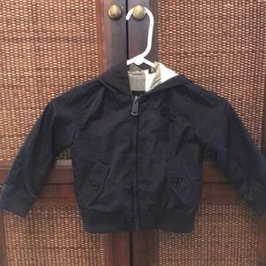 Burberry reversible rain jacket (navy, 3Y)
